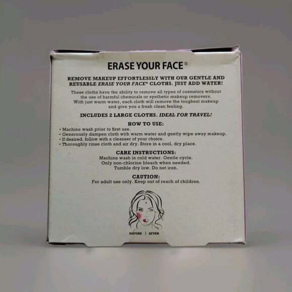 Erase Your Face Reusable Makeup Removing Cloth Sensitive Skin - Picture 2 of 5